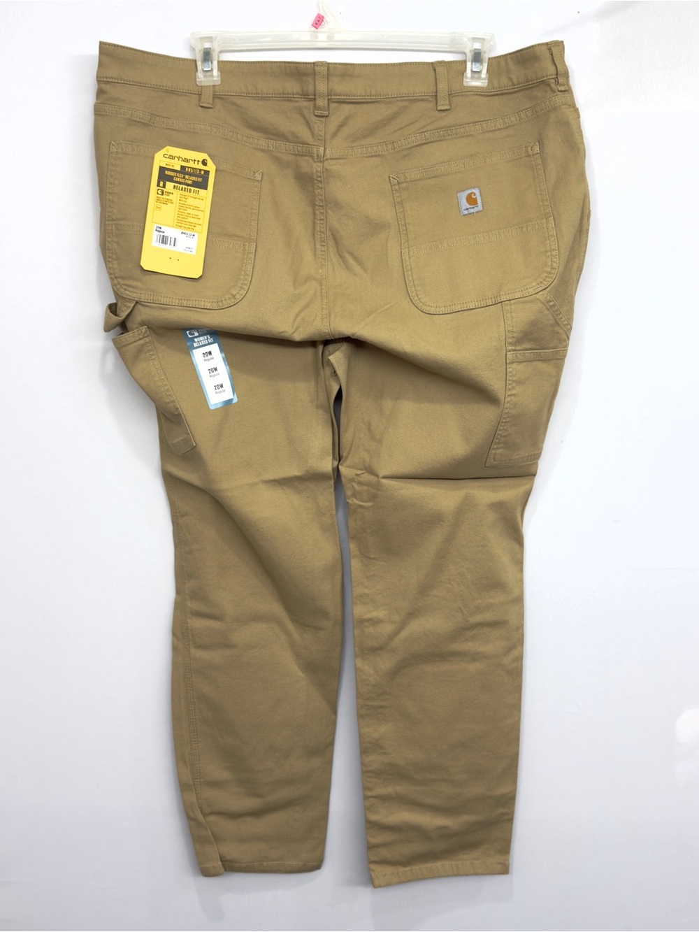 Carhartt Rugged Flex Relaxed Fit Canvas Work Pants Brown Womens 20W New With Tag